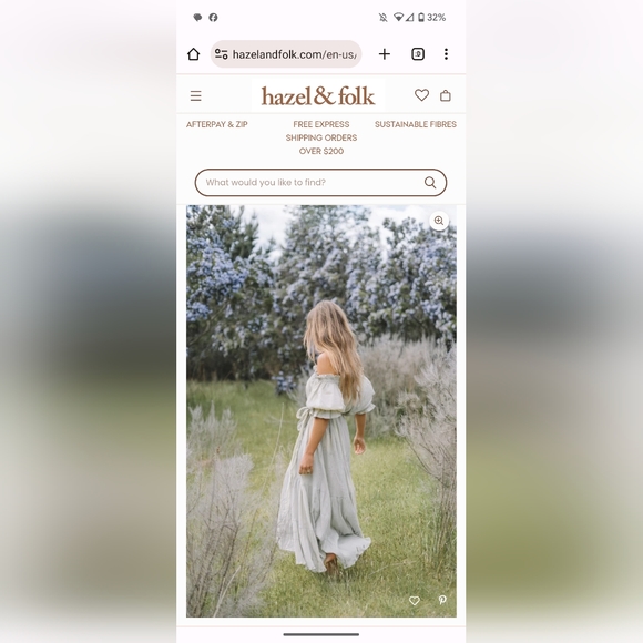 Hazel &Folk Emaline Gown Size 0/S Sage Green - Picture 5 of 7